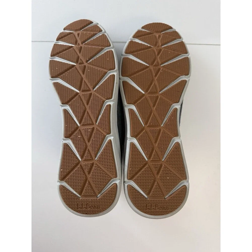 L.L.Bean Downeast Slip-Ons Men's Slippers Size 12 Gray Wool Lined Shoes 522894